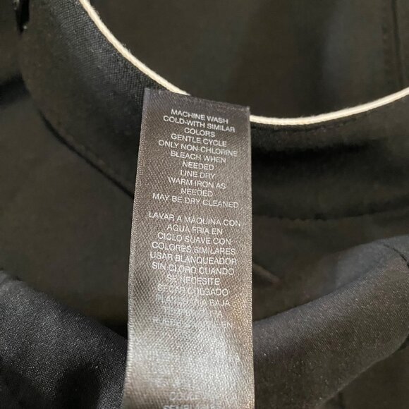 White House Black Market Dress Size 6 Black Sleeveless Belted Fit & Flare Chic - Picture 6 of 9